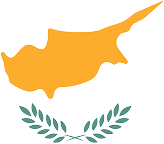 cyprus flag in rectangle