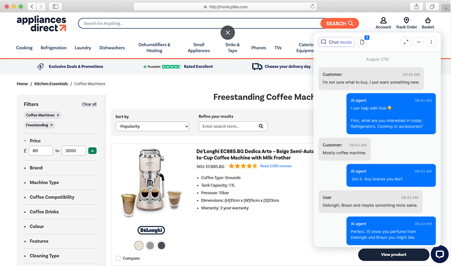 Automated Support for Appliance Shoppers-image