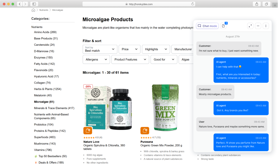 Automated Support Across the Supplement Buying Journey-image