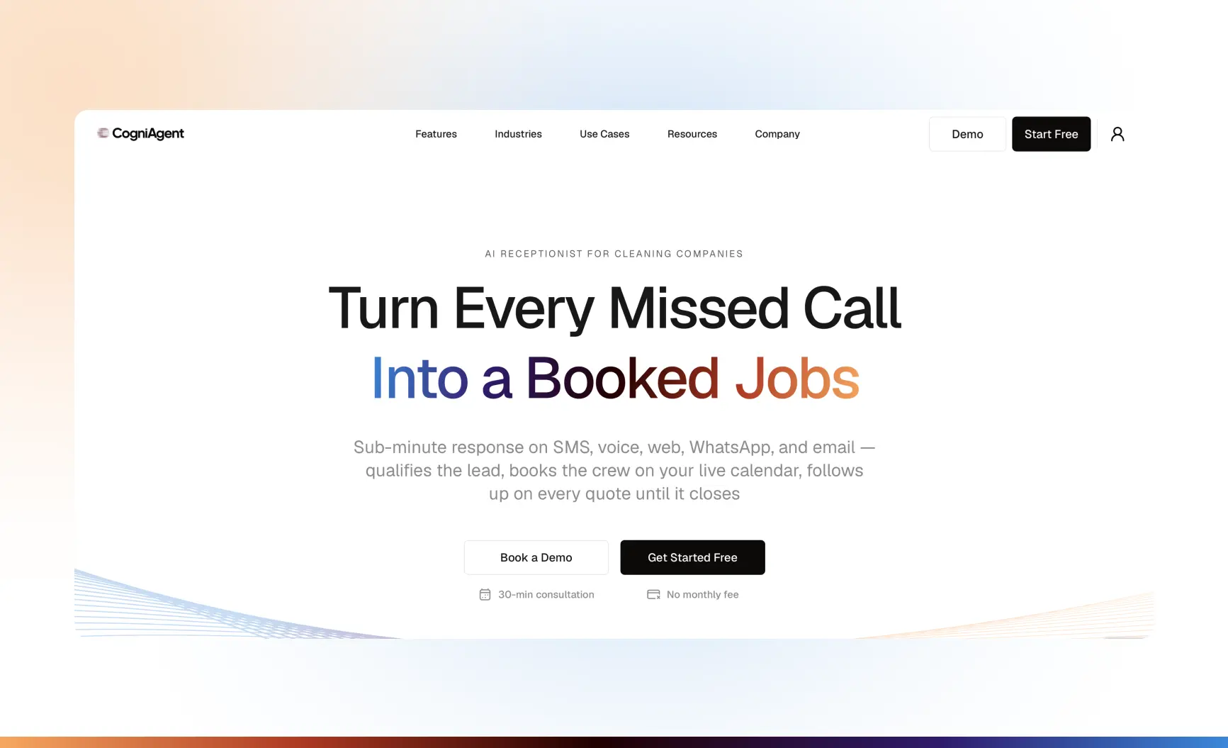 CogniAgent AI Recepcionist for Cleaning Companies CogniAgent AI Recepcionist for Cleaning Companies